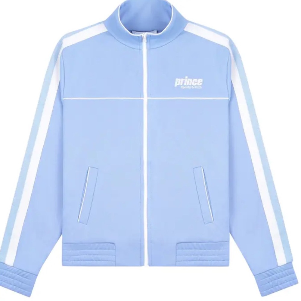 Prince Sporty & Rich  Light Blue and White Track Jacket size XS